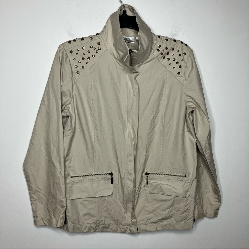 Zenergy by Chico’s lightweight studded‎ jacket size 1